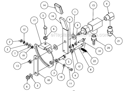 Page S Diagram and Parts List for MK-4030HY  MK Diamond Concrete Saw